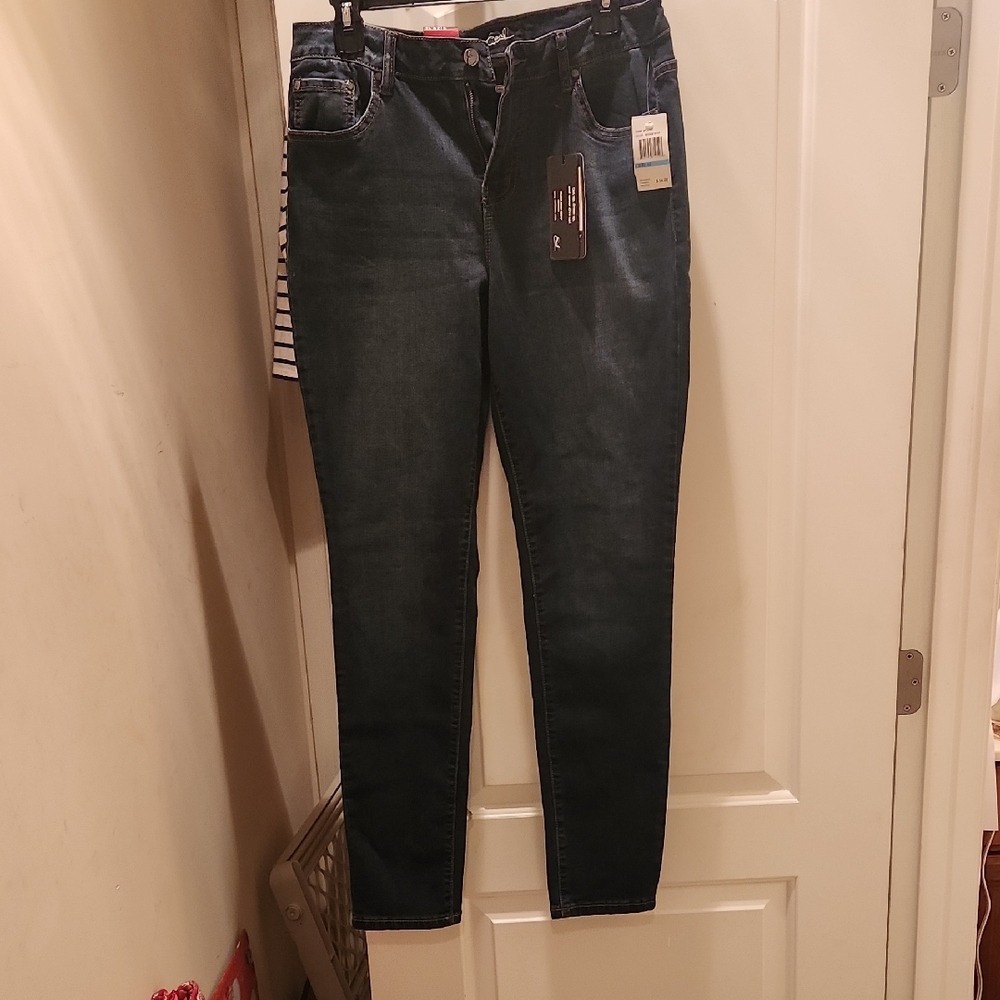 Earl Size 12 Jeans Women's Dark Blue Skinny Stretch Jeans Nwt
